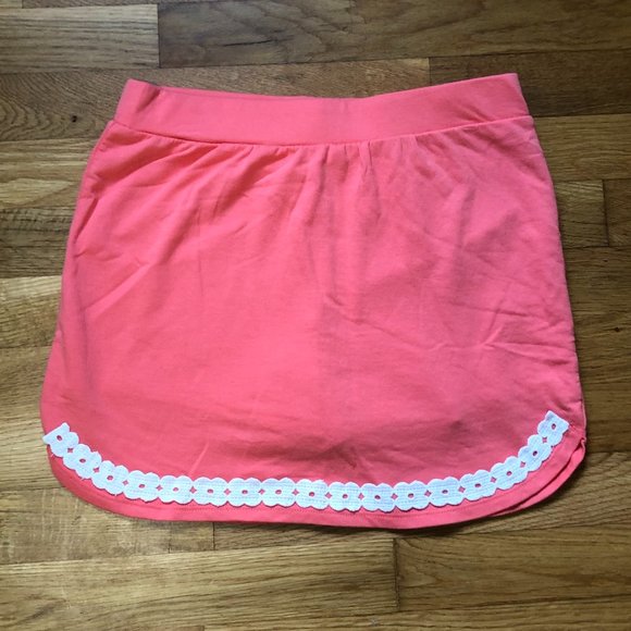 Crown & Ivy Pink Skort Girls Large with Lace - Picture 1 of 7